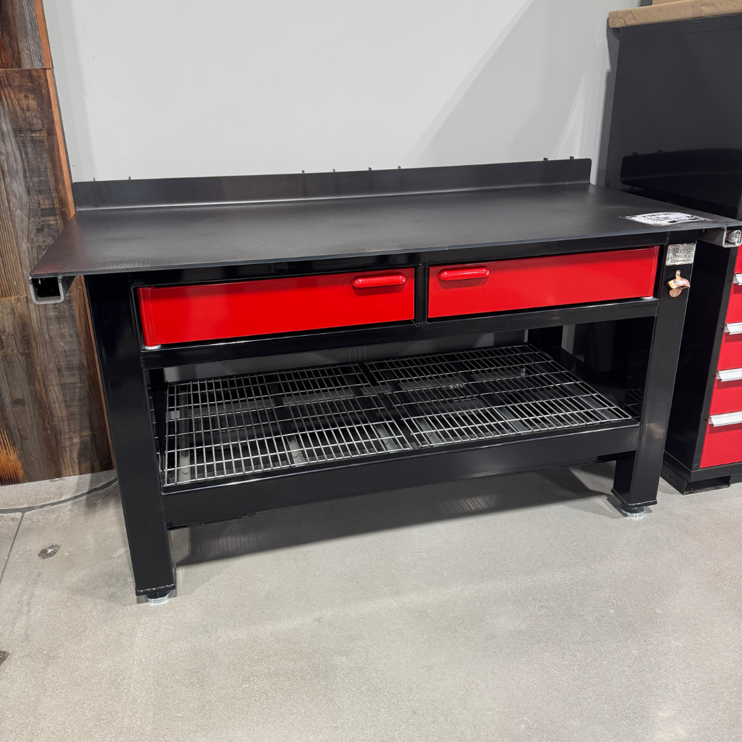 FLOOR MODEL: Red 2 Bay SD Workbench