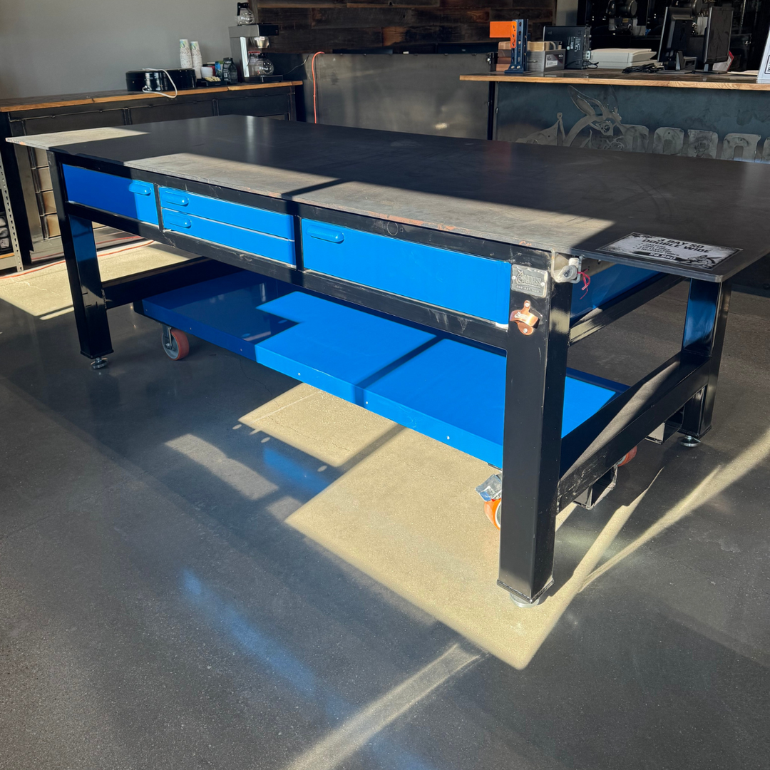 FLOOR MODEL: Blue 3 Bay SD Workbench