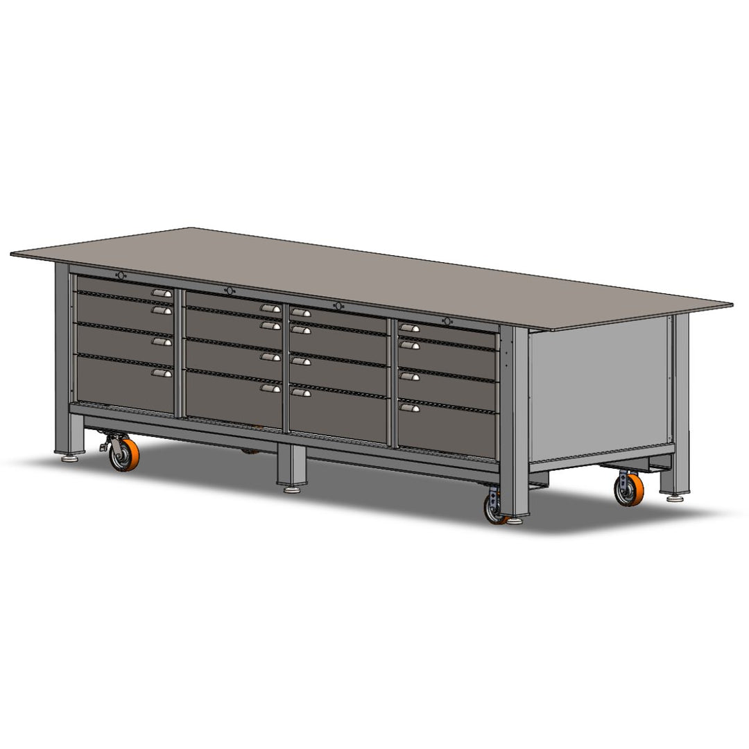 4 Bay Double Wide Workbench