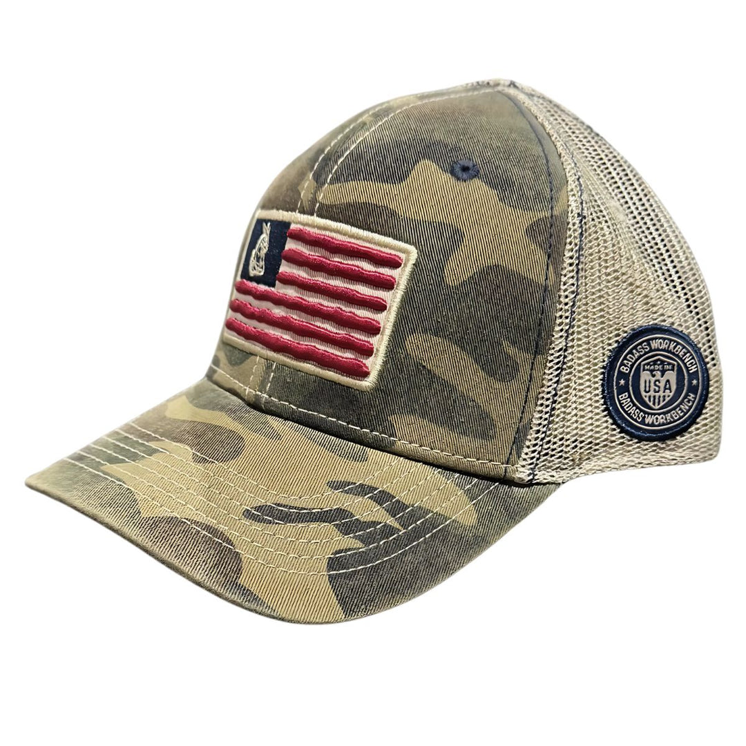 Badass Camo Flag Hat